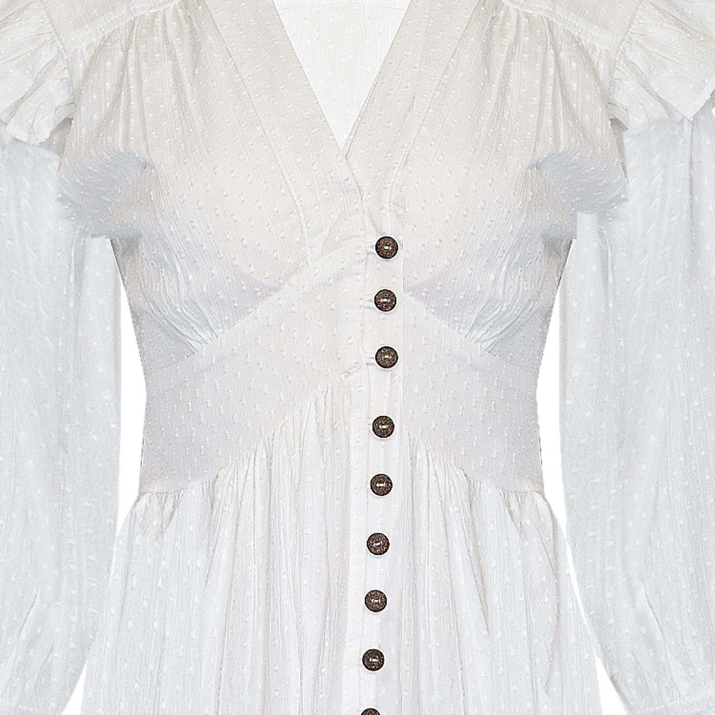 Load image into Gallery viewer, Zanthe Midi Dress Dot Milky White - Dress
