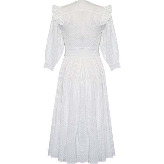 Zanthe Midi Dress Dot Milky White