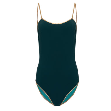 Bridgehampton Reversible One Piece Turquoise/Dark Green - One Piece