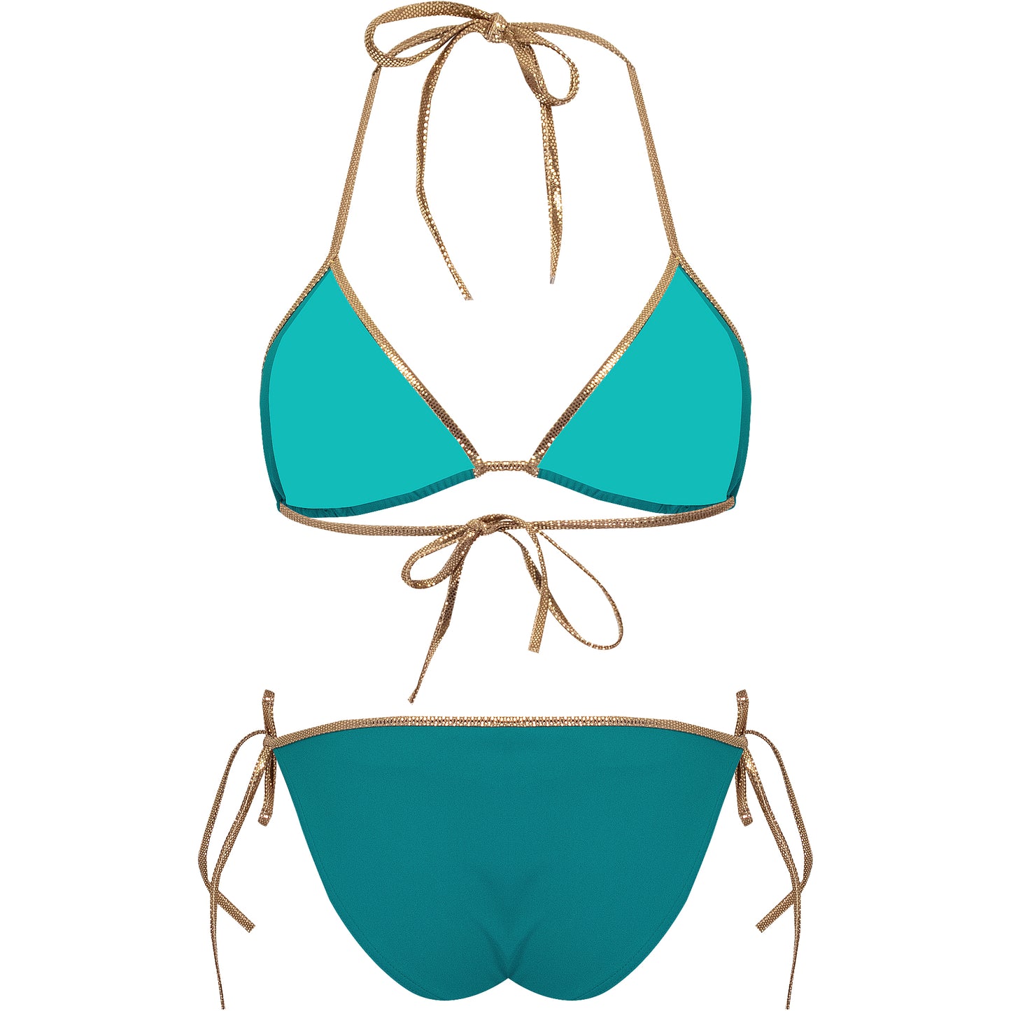 Load image into Gallery viewer, Goa Hampton Bikini Set Turquoise/Green - Bikini
