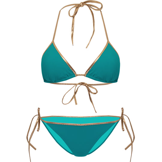 Load image into Gallery viewer, Goa Hampton Bikini Set Turquoise/Green
