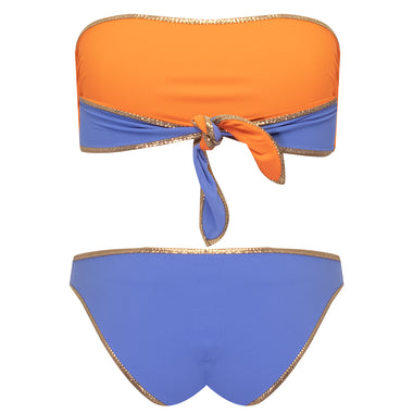Hampton Bandeau Reversible Bikini Set Lilac/Orange - Bikini