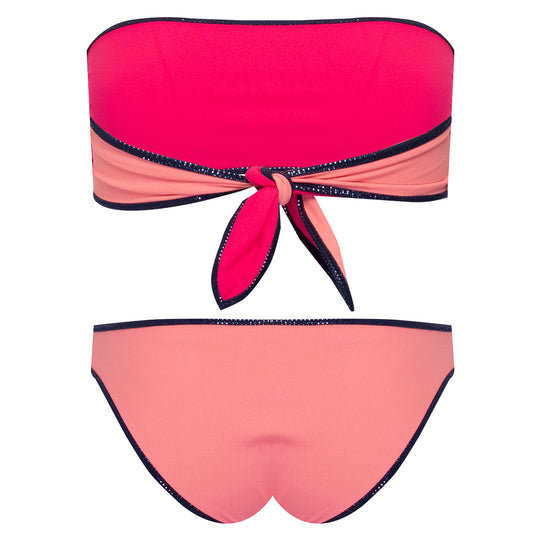 Hampton Bandeau Reversible Bikini Set Fuchsia/Pink
