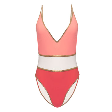 Shinnecock One Piece Pink/Ivory/Cherry - One Piece