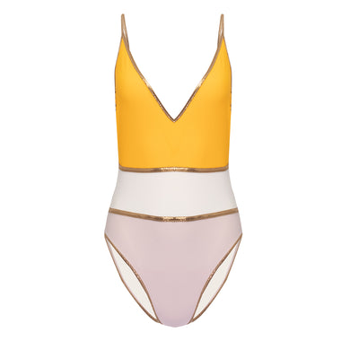 Shinnecock One Piece Yellow/Ivory/Pink - One Piece