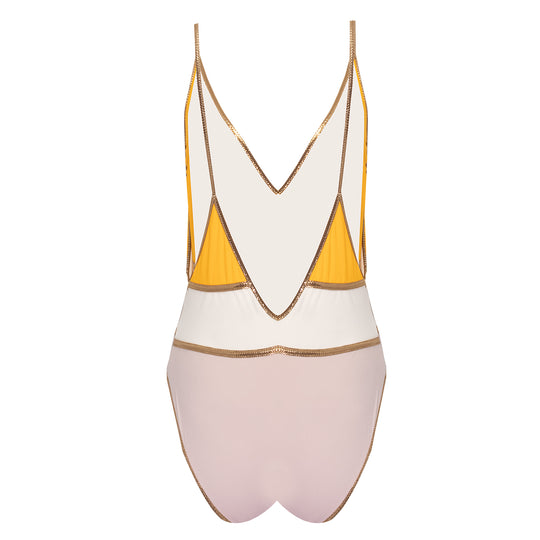 Shinnecock One Piece Yellow/Ivory/Pink