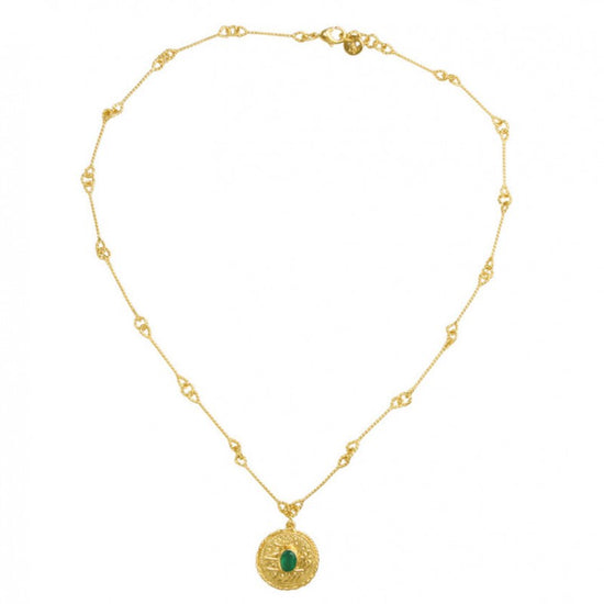 Twist Necklace Green Onyx