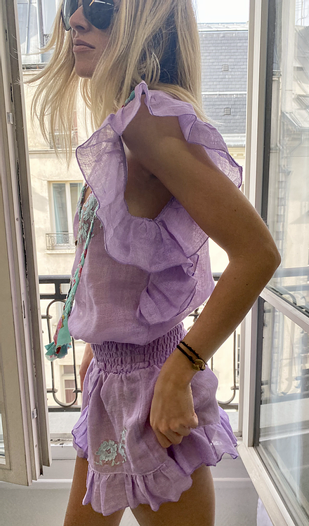 Joe Dress Linen Lilas