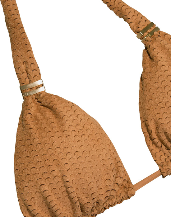 Scales Bia Tube Bikini Top Brown