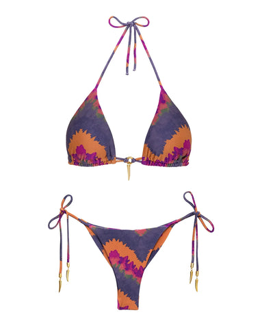 Kamau Diara Tie Side Bottom Full Multi - Bikini Bottom