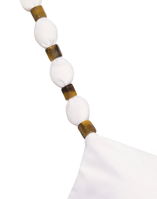 Load image into Gallery viewer, Solid Dora Kira Top White - Bikini Top
