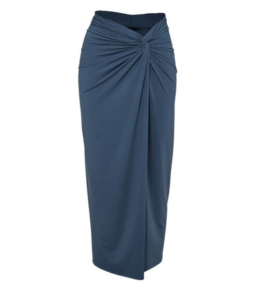 Solid Karen Midi Skirt Grey - Sarong