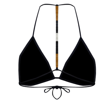 Solid Ella Tri Top Black - Bikini Top