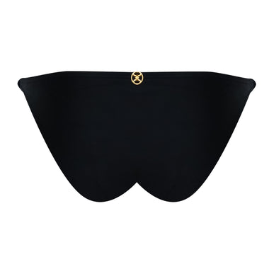 Solid Paula Full Bottom Black - Bikini Bottom