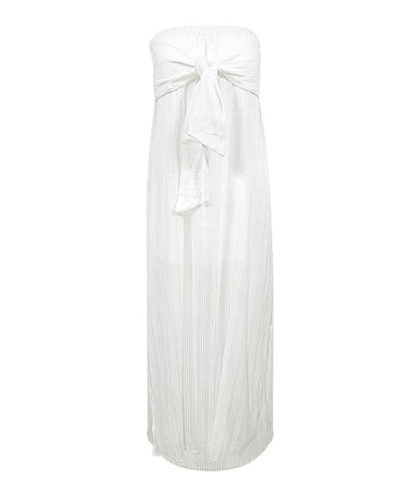 Solid Tess Strapless Dress White - Dress