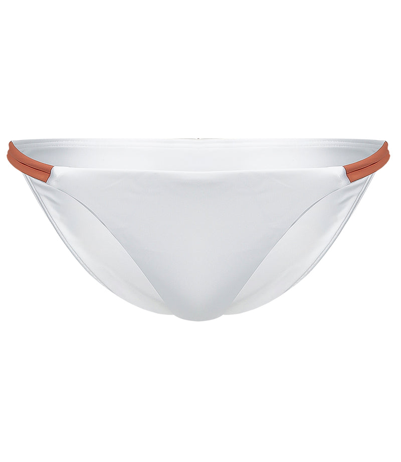 Solid Twine Bikini Bottoms Full White