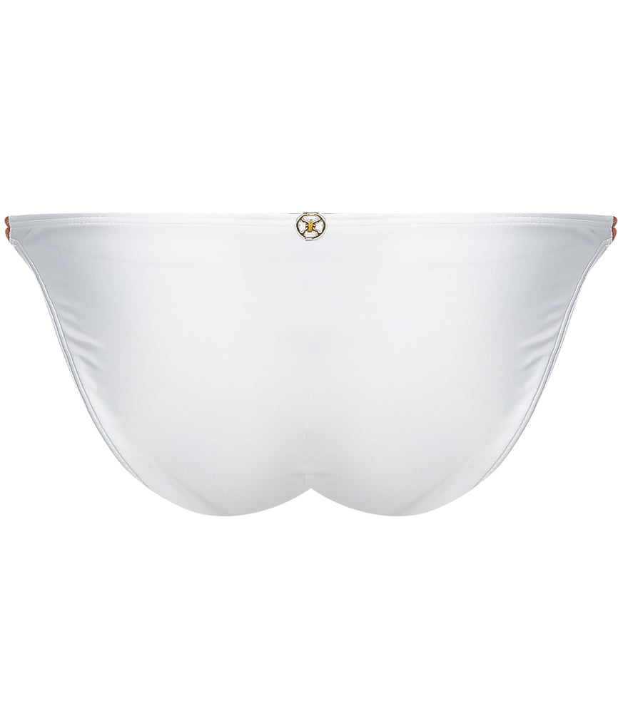 Load image into Gallery viewer, Solid Twine Bikini Bottoms Full White - Bikini Bottom
