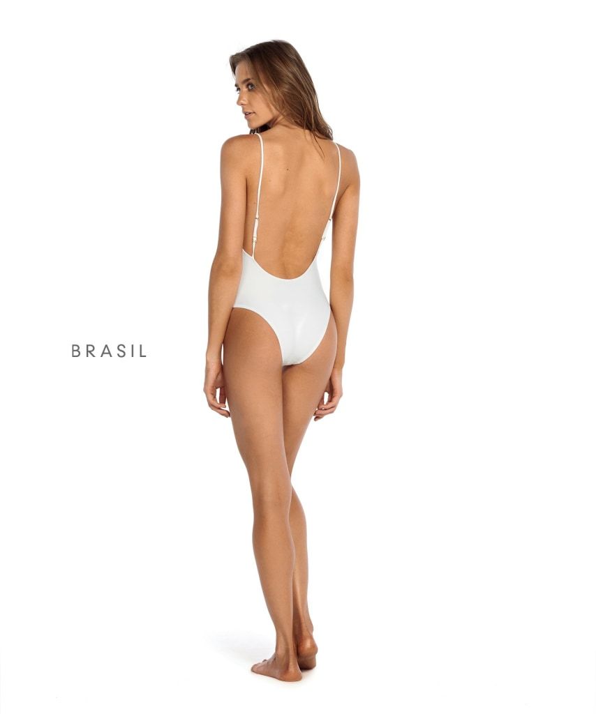 Load image into Gallery viewer, Tamarindo Rosie Brazilian Cut One Piece White - One Piece
