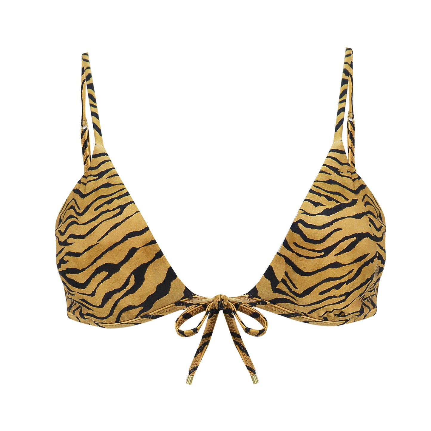 Load image into Gallery viewer, Tiger Bralette Top Black - Bikini Top
