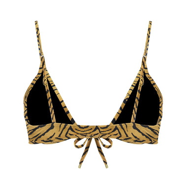 Tiger Bralette Top Black - Bikini Top