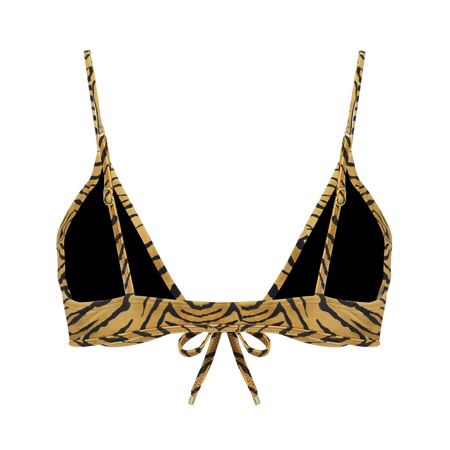 Load image into Gallery viewer, Tiger Bralette Top Black - Bikini Top
