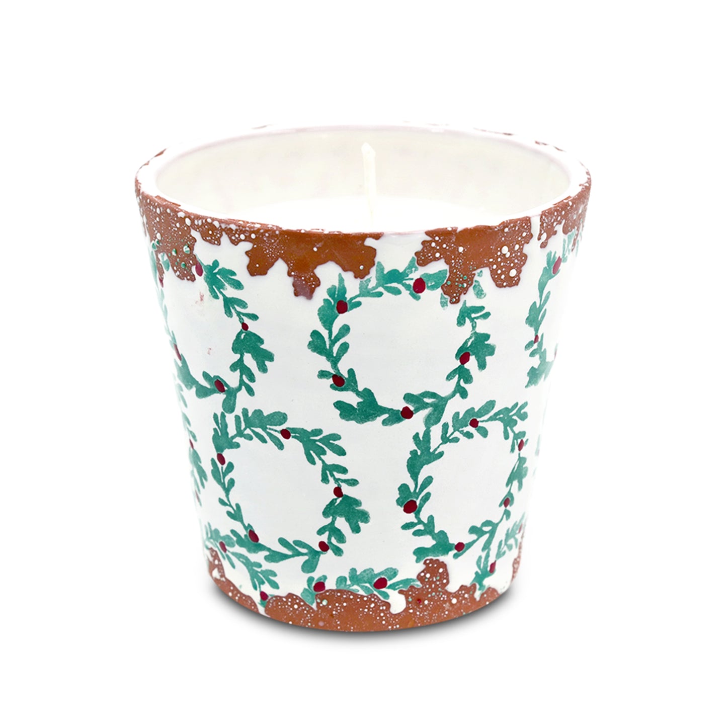 Holly Wreath Candle
