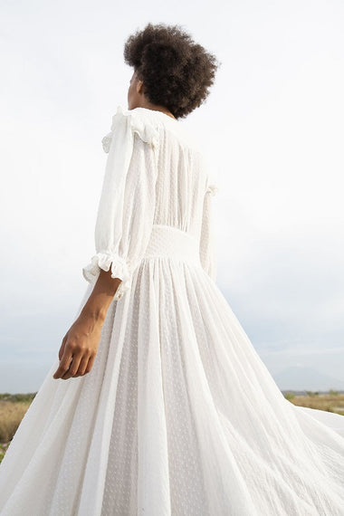 Zanthe Midi Dress Dot Milky White - Dress